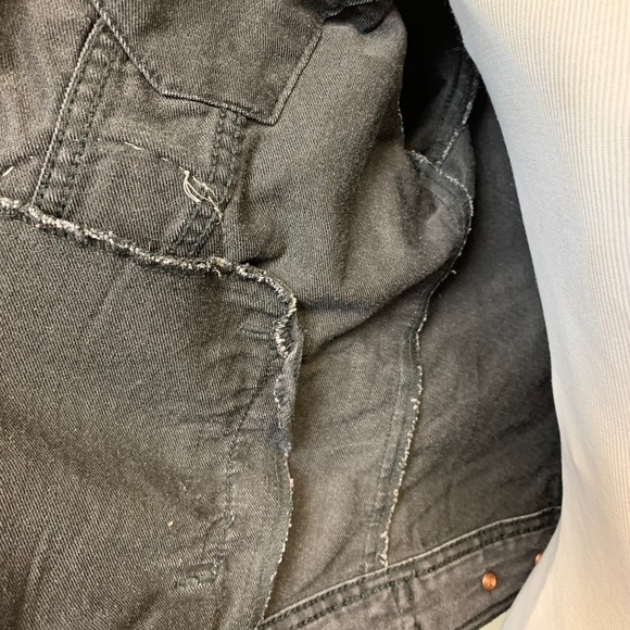 Old Navy Black Denim Patched Jacket Size S - Picture 12 of 15